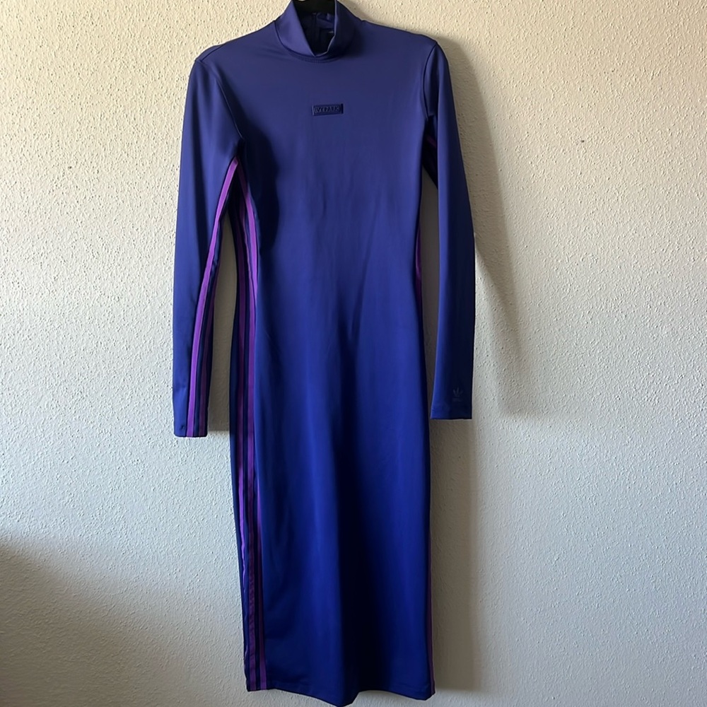 ADIDAS ORIGINALS IVY PARK PURPLE MAXI DRESS size medium